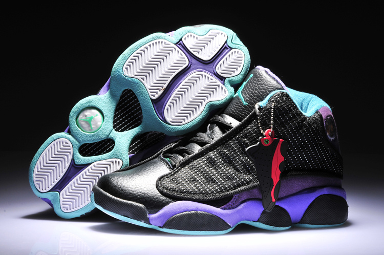 Air Jordan 13 Women Shoes Black/Violet Online
